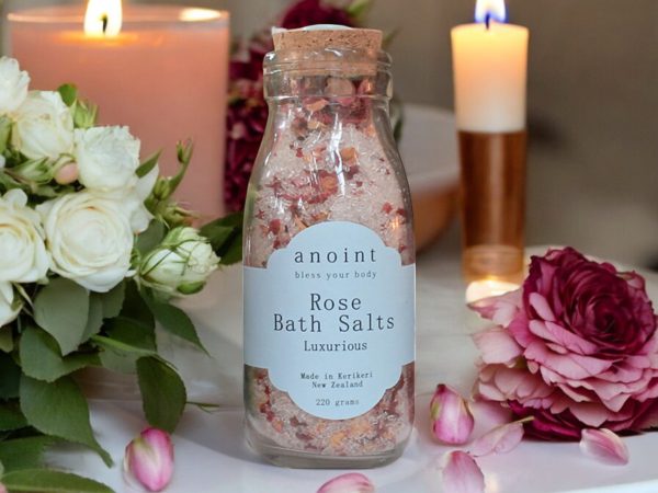 Rose Bath Salts Bottle